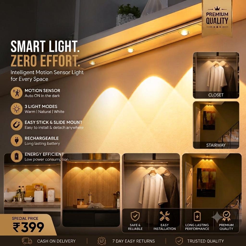 Velnixa™ Motion Sensor LED Cabinet Light